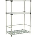 Nexel Poly-Z-Brite 2-Shelf Container/Keg Rack, 60W x 18D x 54H BK186052Z